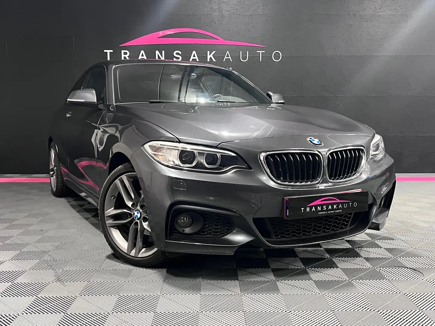 BMW 218 i Pack M *SG-ELEC-RADAR-CLIM* Gris - 1