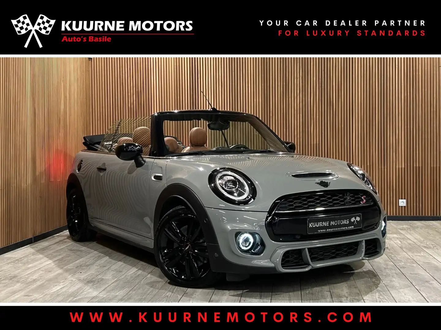 MINI Cooper S Cabrio 2.0iA JCW Led/Leder/Cam/Carplay/Pdc *1j garantie* Grijs - 1