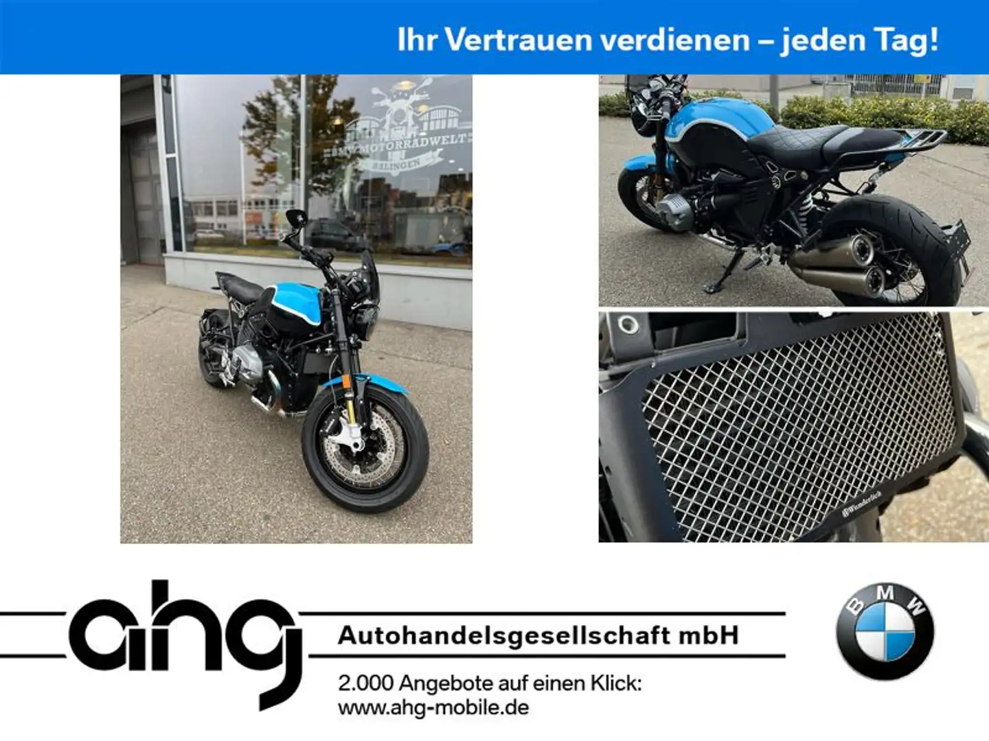 BMW R nineT mit vielen Wunderlich Teilen Bleu - 1
