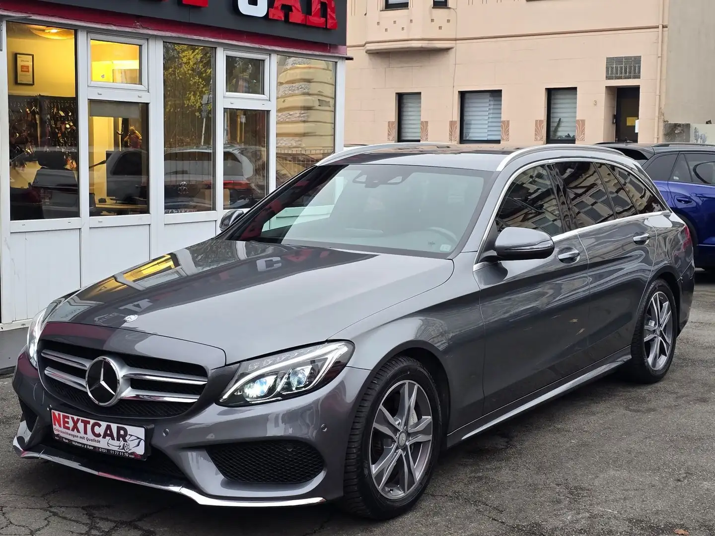 Mercedes-Benz C 200 T d AMG-Line G Tronic Plus|Burmst|Leder|Ka Argent - 2