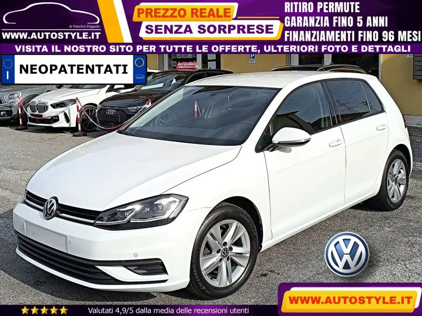 Volkswagen Golf 1.0 TSI *NEOPATENTATI* 86Cv 4/5porte BMT Bianco - 1