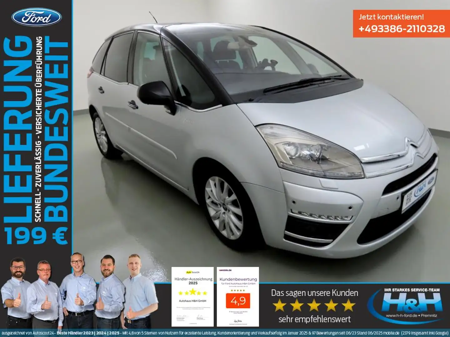 Citroen C4 Picasso 1.6 THP 155 Exclusive AHK+StandHZ+SHZ Grey - 1