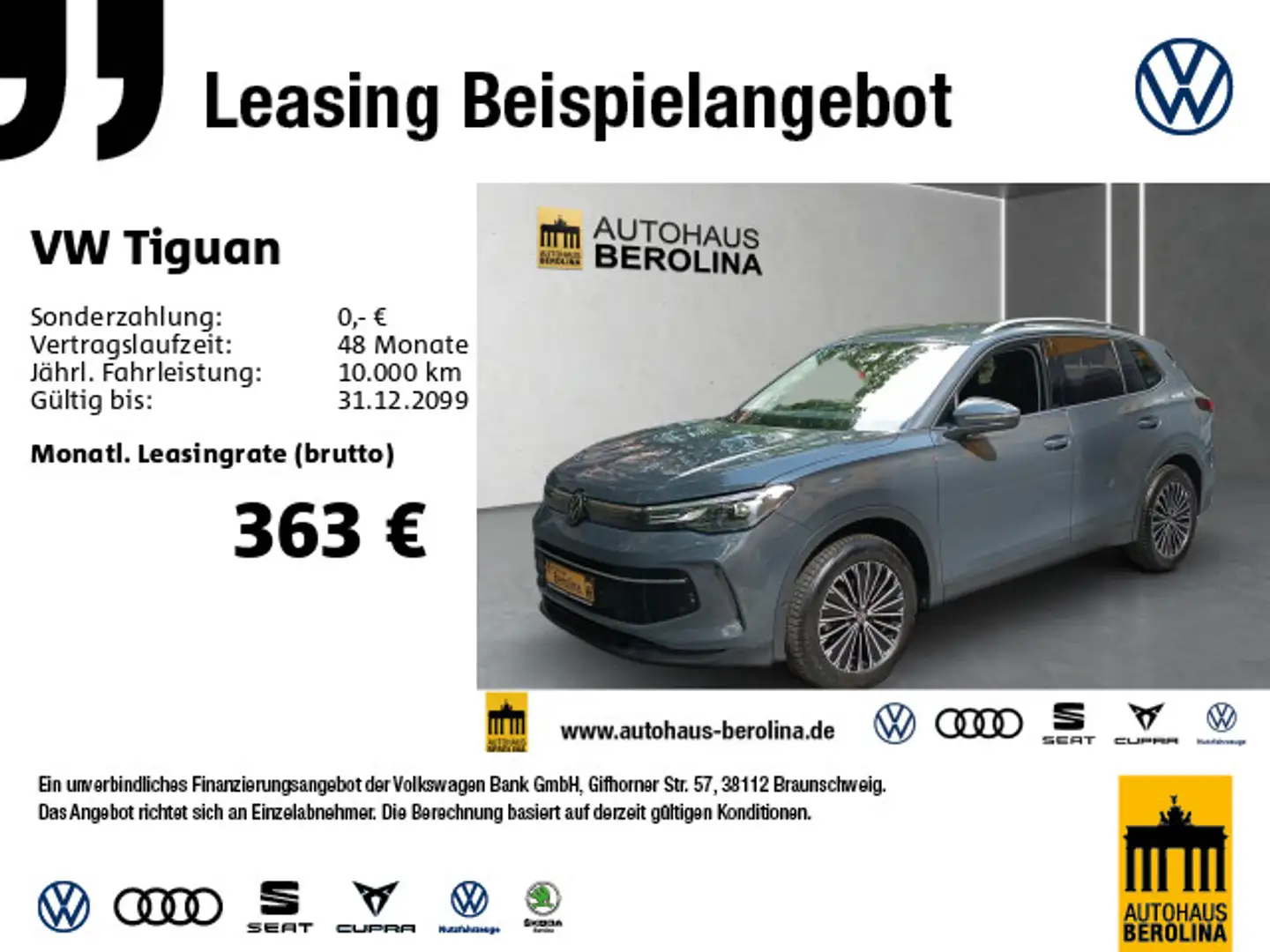 Volkswagen Tiguan 1.5 eTSI Life DSG *AHK*ACC*NAV*R-CAM*SHZ* Grau - 1