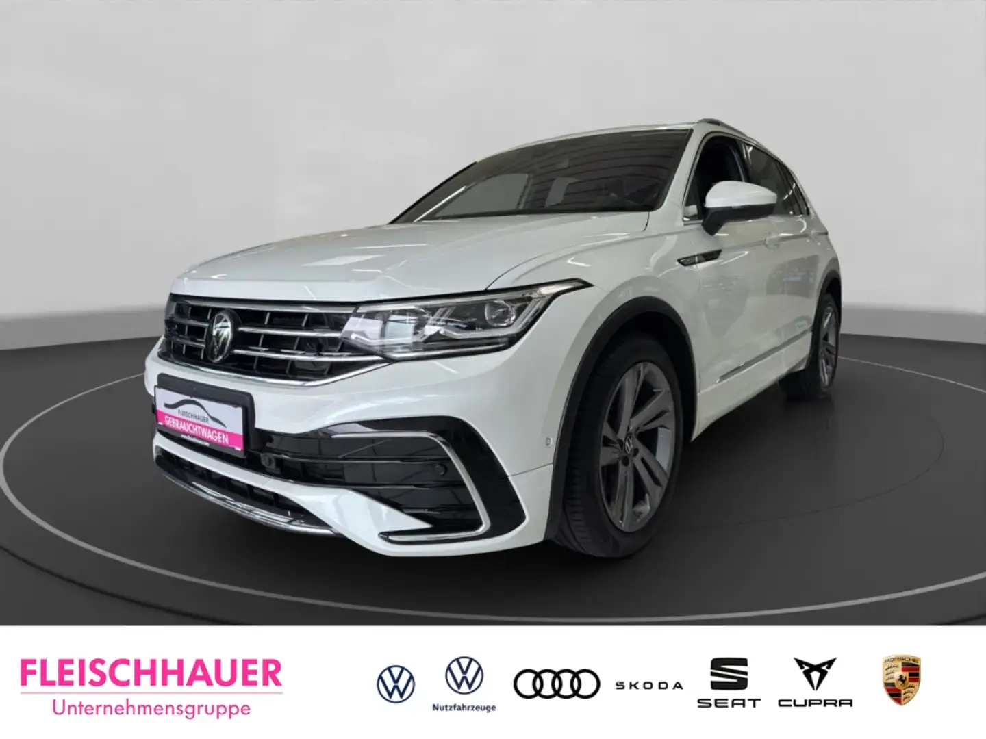 Volkswagen Tiguan R-Line 4Motion 2.0 TDI MATRIX+AHK+PANO+ACC+NAVI+HU Weiß - 1