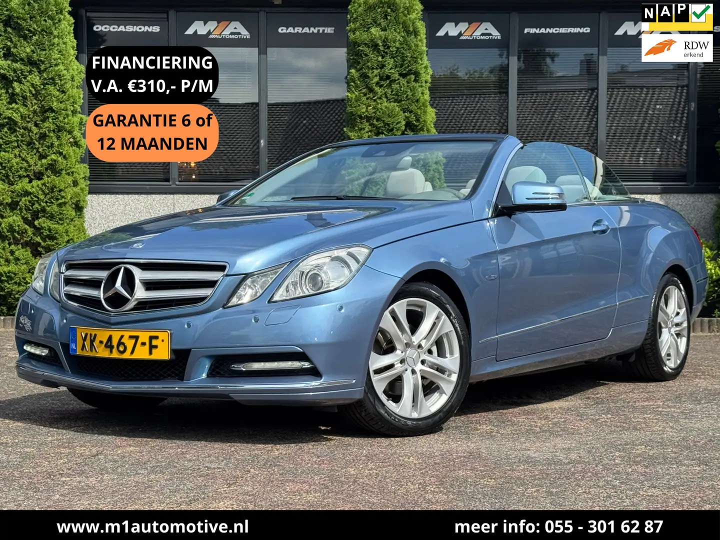Mercedes-Benz E 250 Cabrio CGI Elegance | AUT | LEDER Blauw - 1