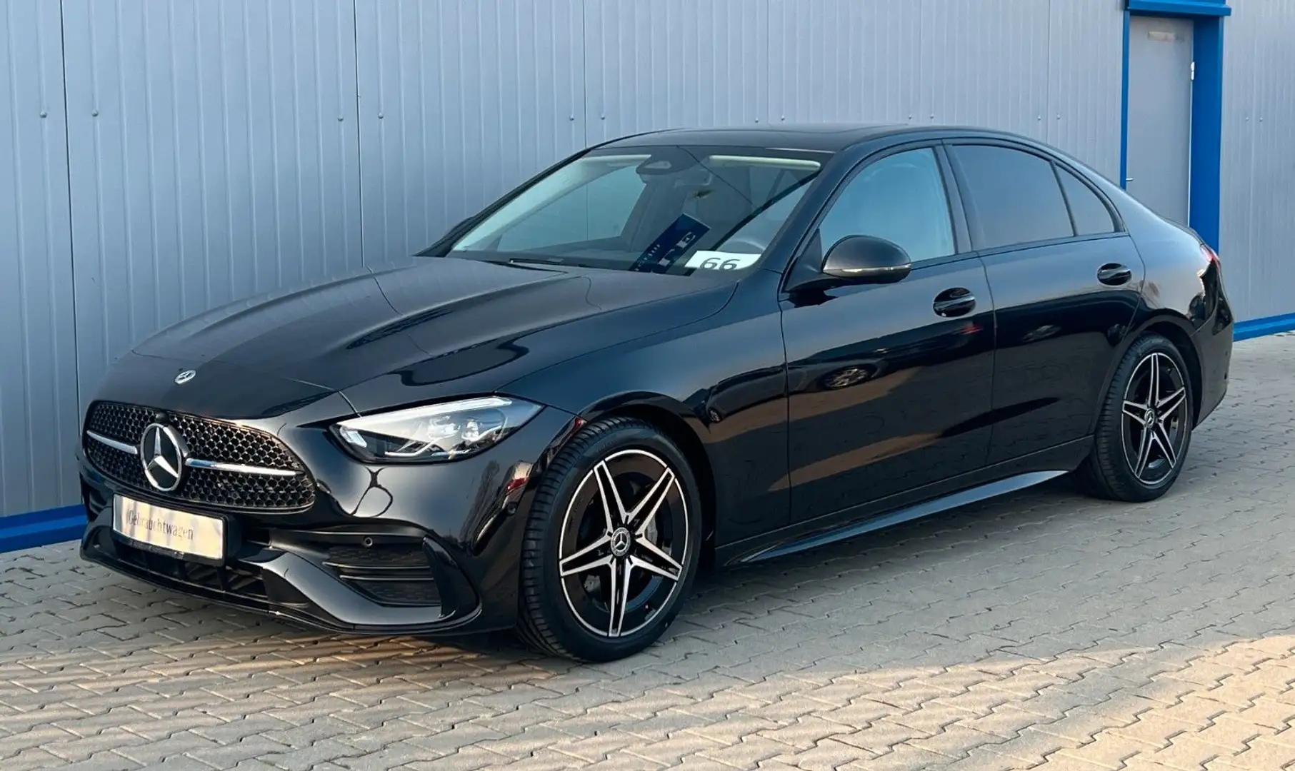 Mercedes-Benz C 200 AMG-LINE SCHIEBEDACH KAMERA TOTWINKEL AHK Чорний - 1