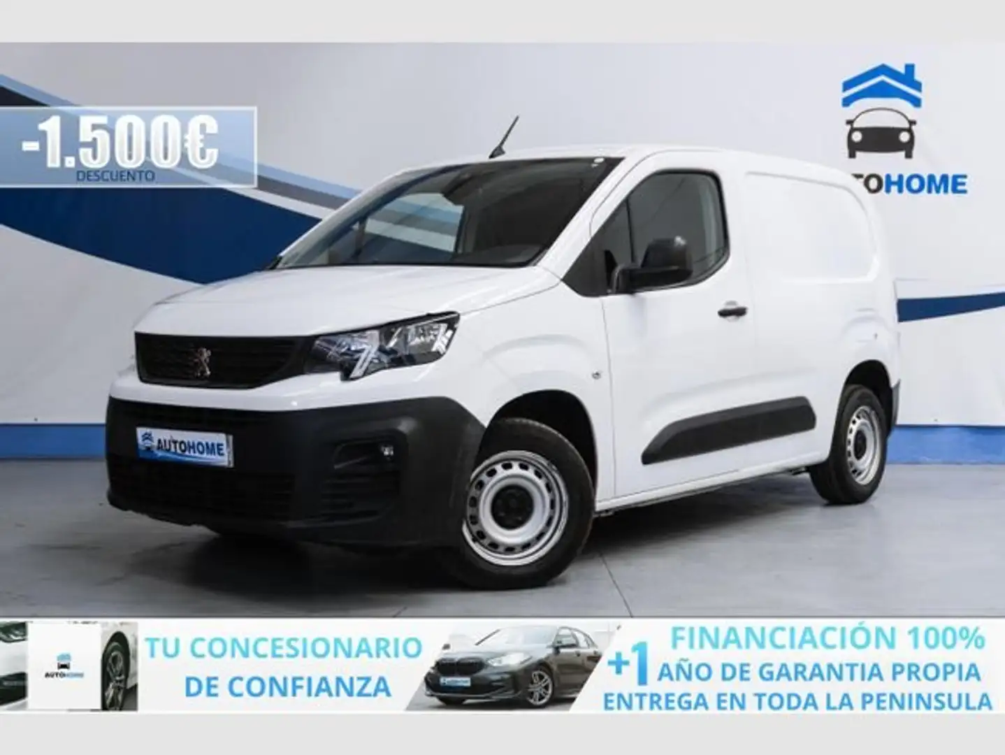 Peugeot Partner 1.5BlueHDI S&S Pro Standard 600kg 100 Blanco - 2