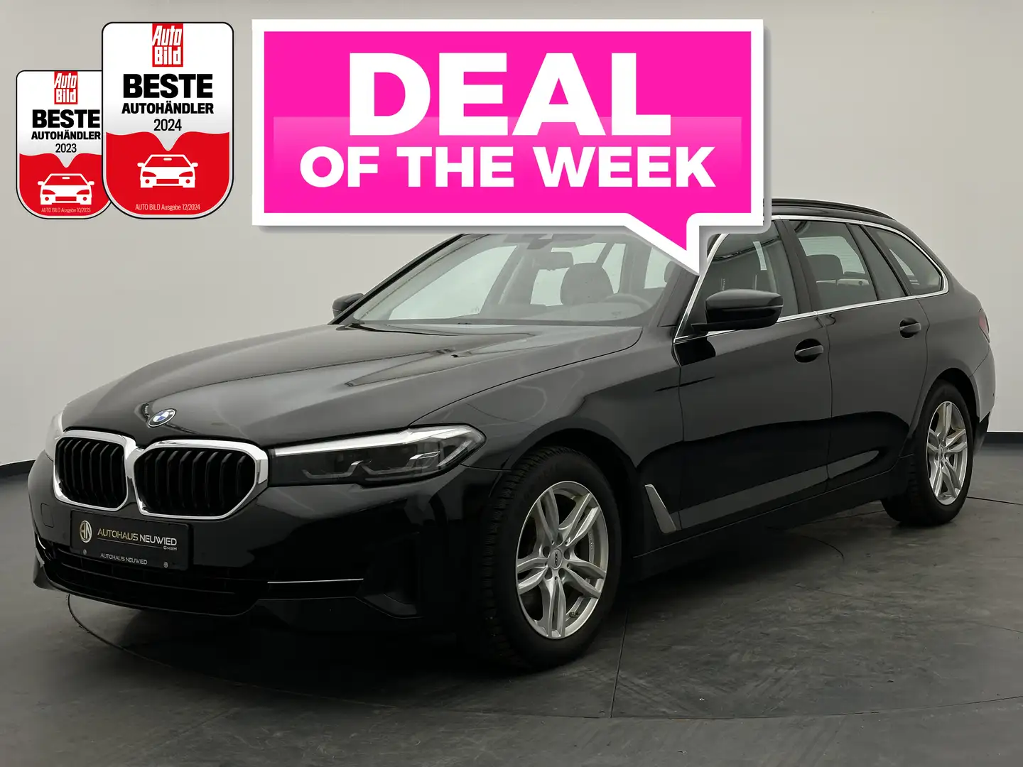 BMW 520 520d Touring Aut. AHK+NAV+D-KEY+SHZ+CAM+LED-SW+ Noir - 1