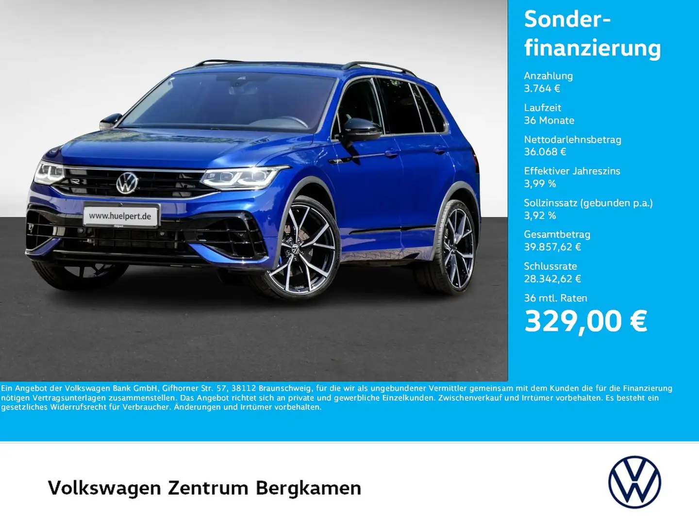 Volkswagen Tiguan 2.0 R BLACKSTYLE 4X4 AKRAPOVIC 360CAM 21Z Bleu - 1