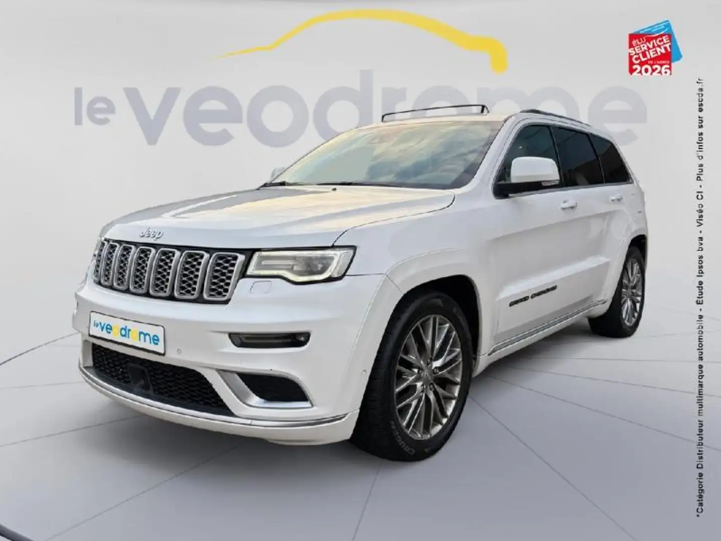 Jeep Grand Cherokee 3.0 V6 250ch Overland BVA8 Euro6d-T Touvrant Sieges cuir GPS Camera H/Kardon Blanc - 1