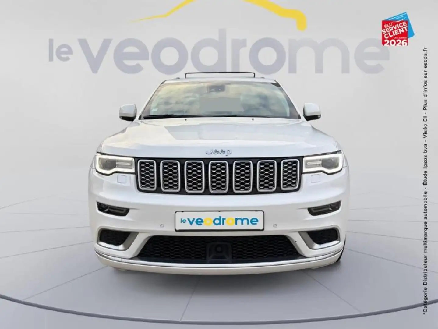Jeep Grand Cherokee 3.0 V6 250ch Overland BVA8 Euro6d-T Touvrant Sieges cuir GPS Camera H/Kardon Blanc - 2