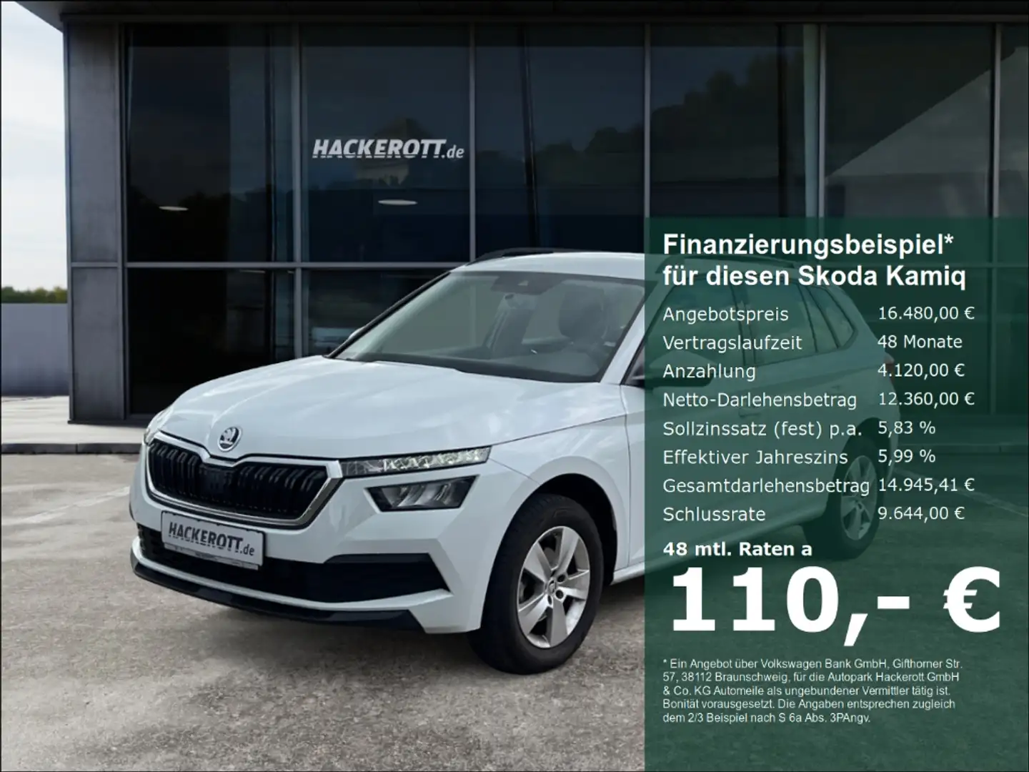 Skoda Kamiq Active 1.0 TSI ACT PDC hinten Bluetooth PDC hinten Bianco - 1