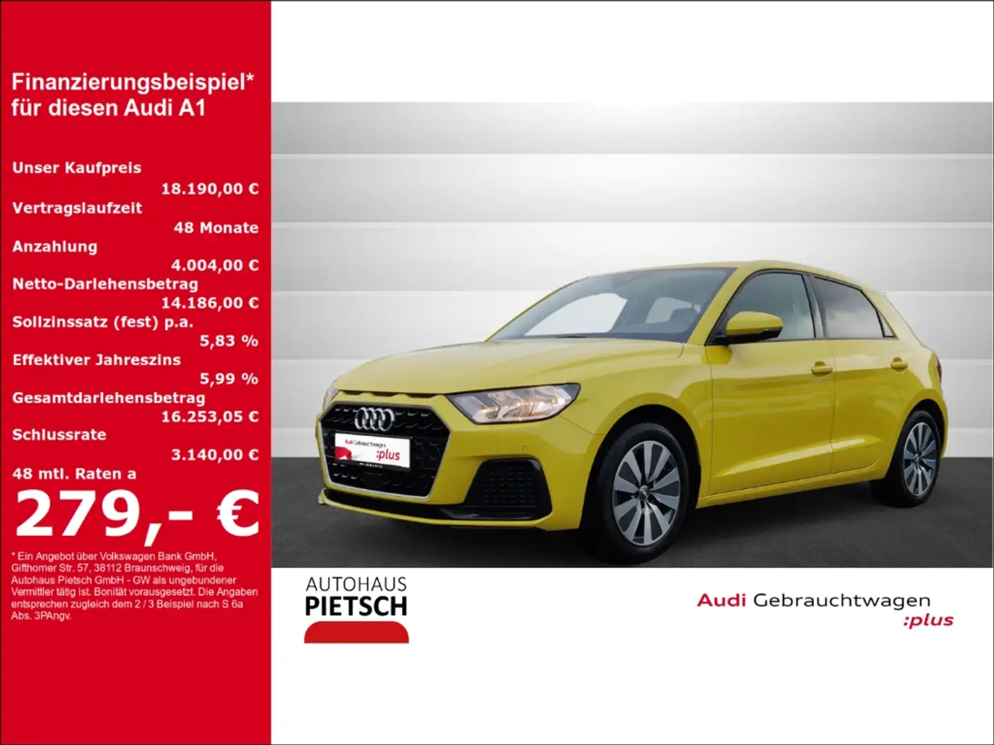 Audi A1 Sportback 30 TFSI S tronic advanced Giallo - 1
