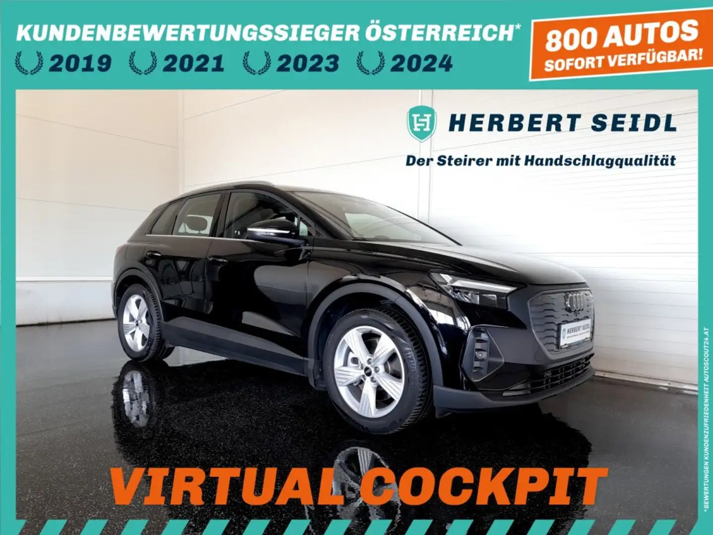 Audi Q4 e-tron 40 82kWh Aut. *19 ZOLL / VOLL LED / VIRTUELL / STANDHEIZUNG / VZ-ERKENNUNG* Schwarz - 1