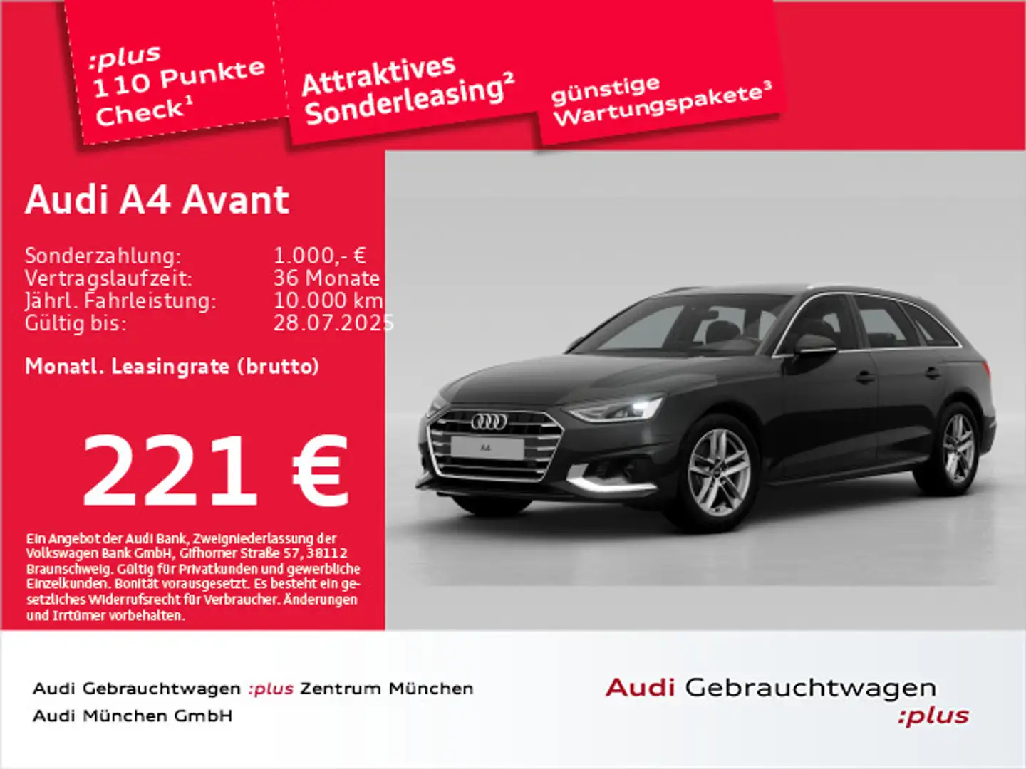 Audi A4 35 TFSI S tronic advanced Virtual+/Navi Schwarz - 1