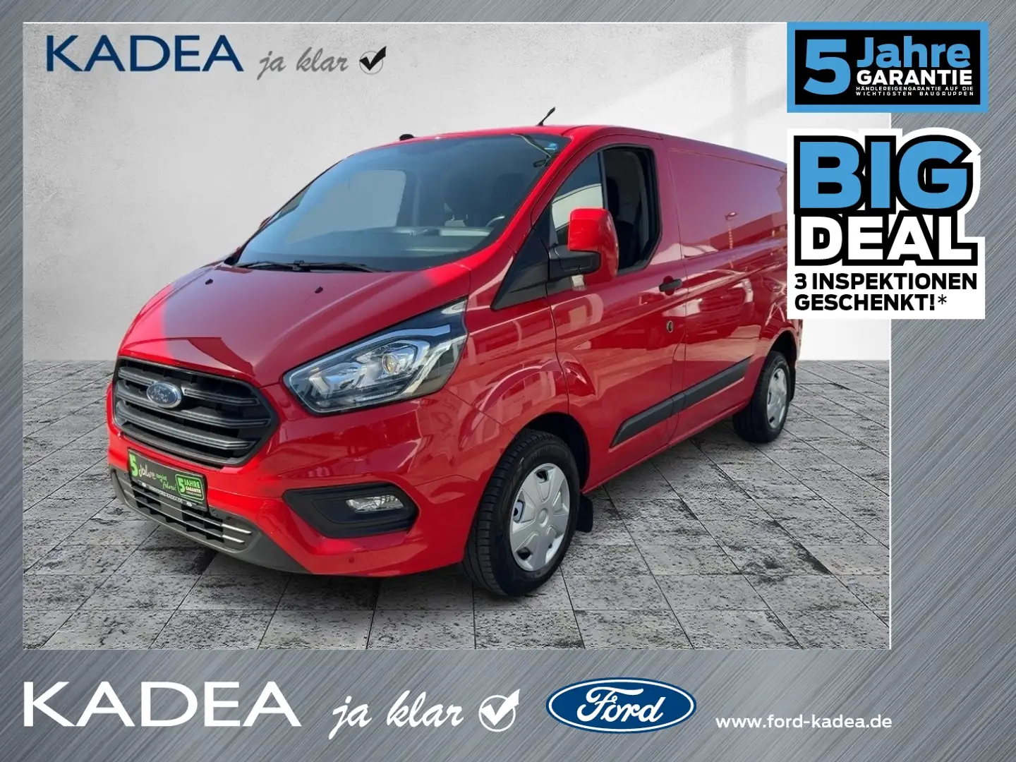 Ford Transit Custom Kasten 280 L1 Trend SORTIMO+KAMERA Rojo - 1