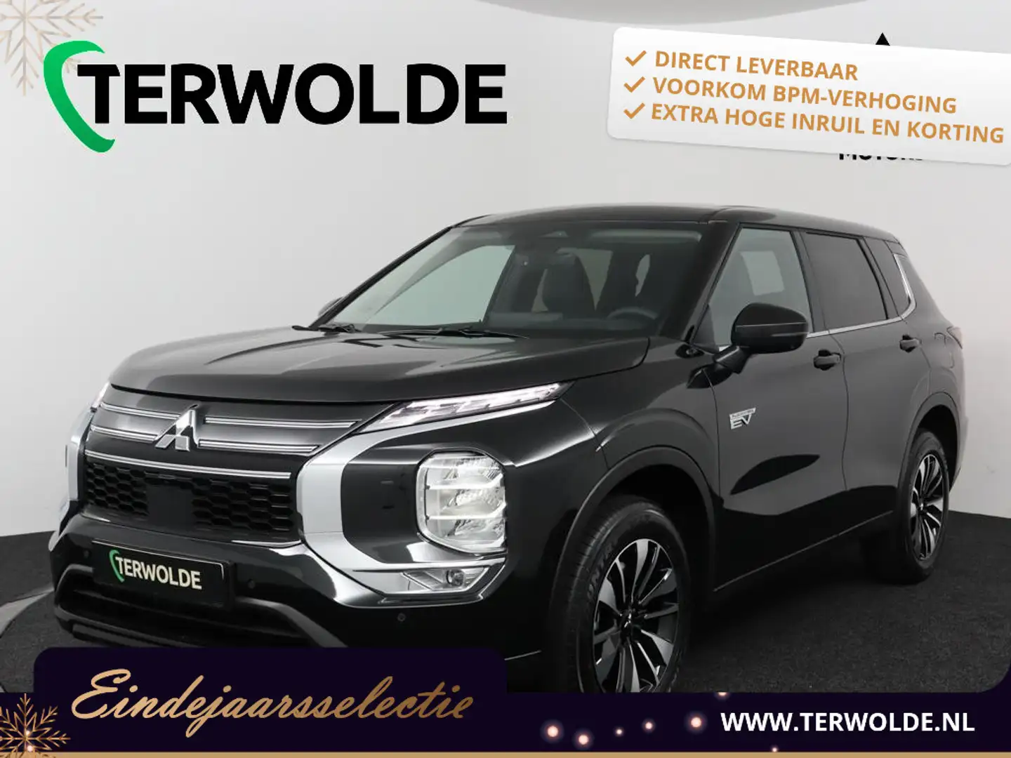 Mitsubishi Outlander 2.4 PHEV Intense | € 6.000 Korting + €500 accessoi Zwart - 1