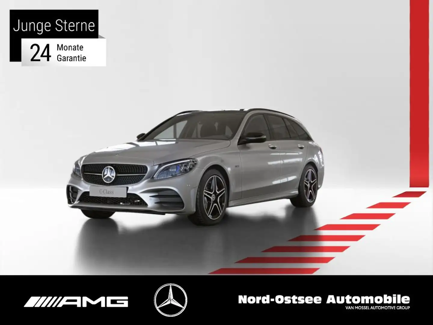 Mercedes-Benz C 300 T e AMG Comand Kamera Pano Night Totwinkel Argent - 1