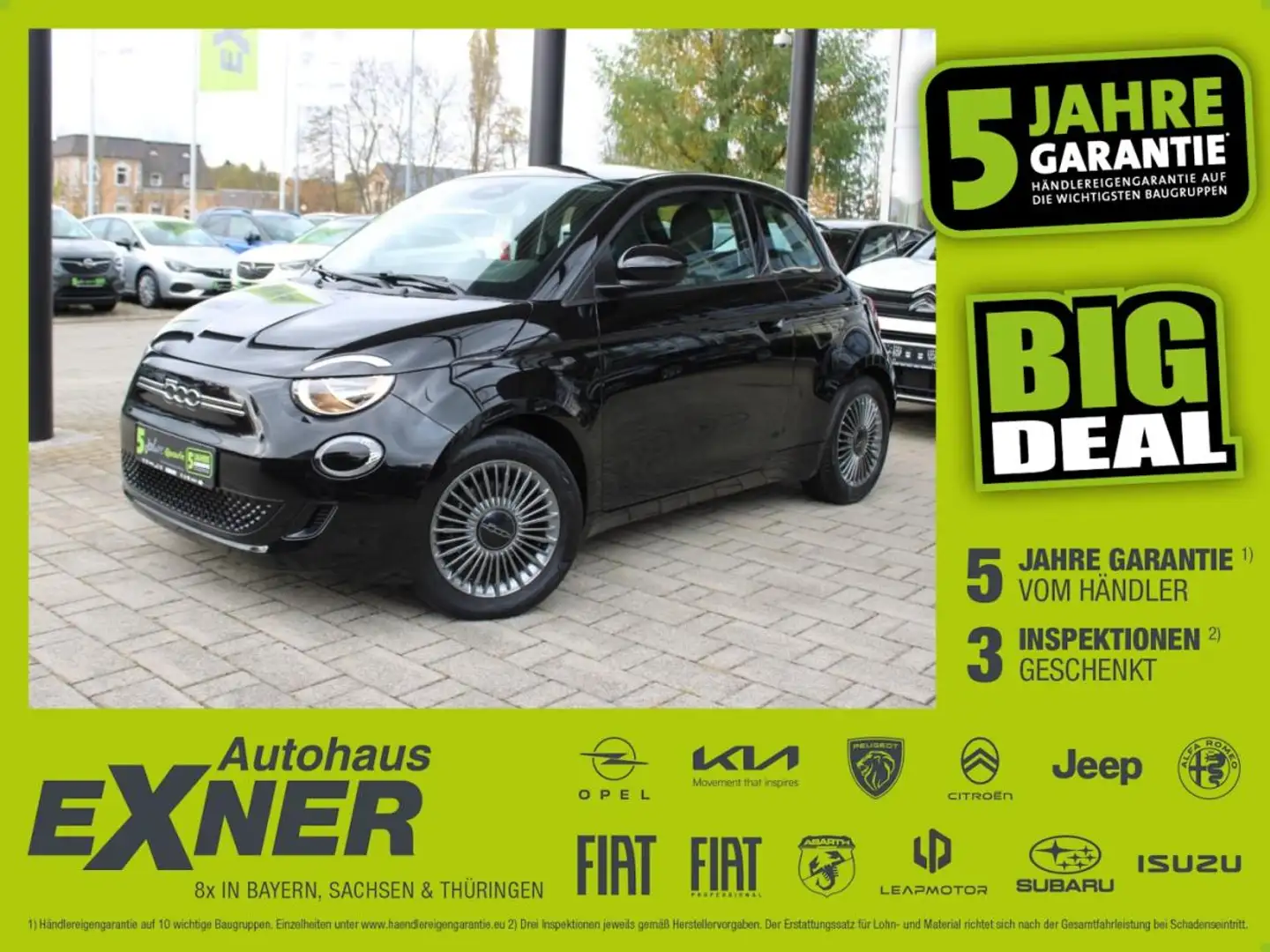 Fiat 500e ICON | SOFORT VERFÜGBAR | Privat & Gewerbe | X1006 Schwarz - 1