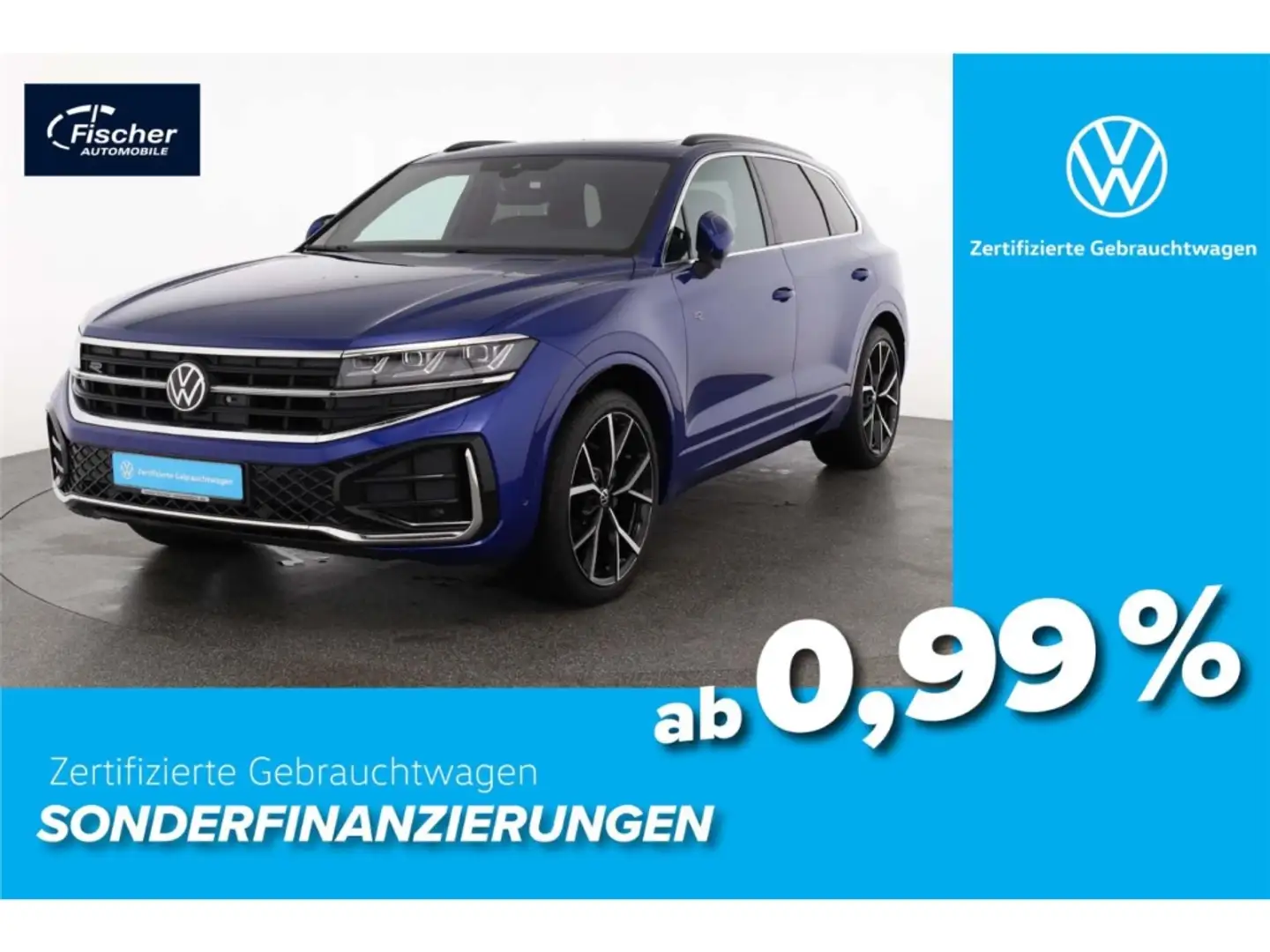 Volkswagen Touareg 3.0 TDI V6 4Mot. R-Line Tip. AHK/P-Dach Blau - 1