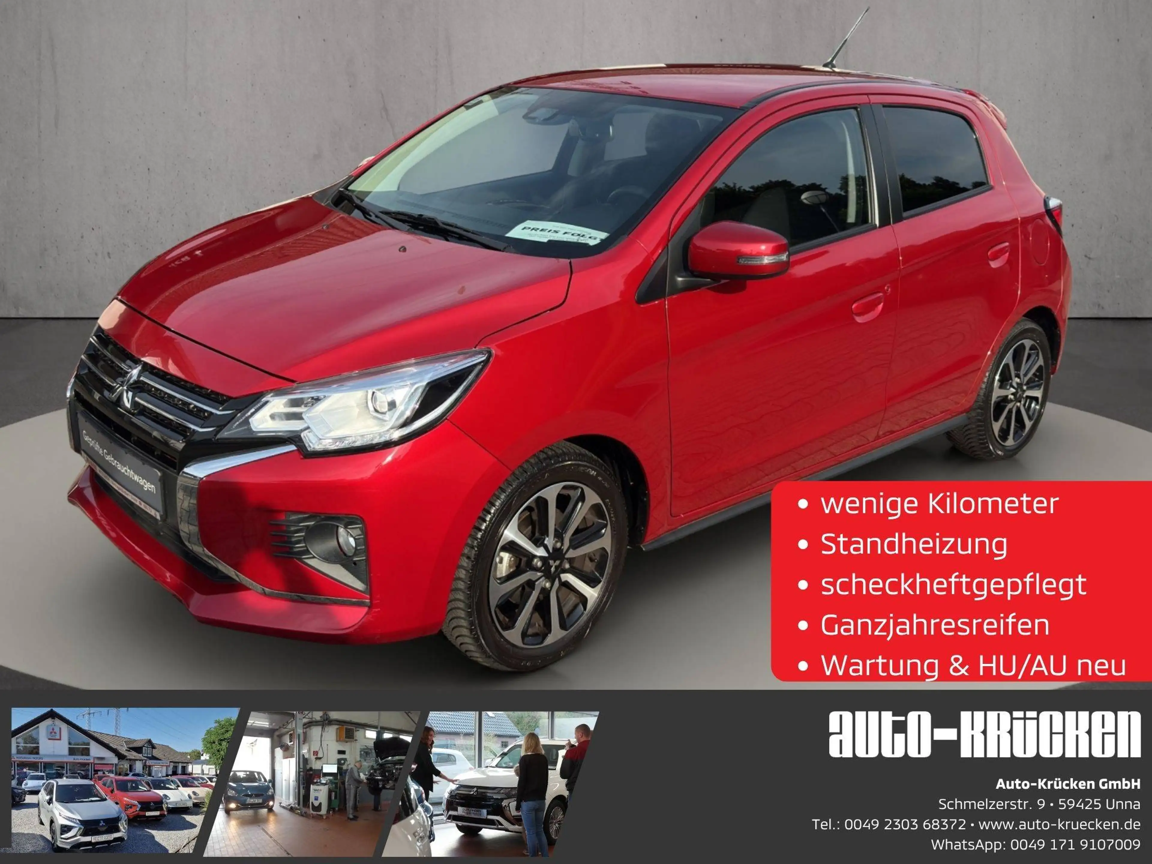 Mitsubishi Space Star 1.2 TOP CVT WENIG km (!) , scheckheftgepflegt, Ganzjahresreifen und Standheizung