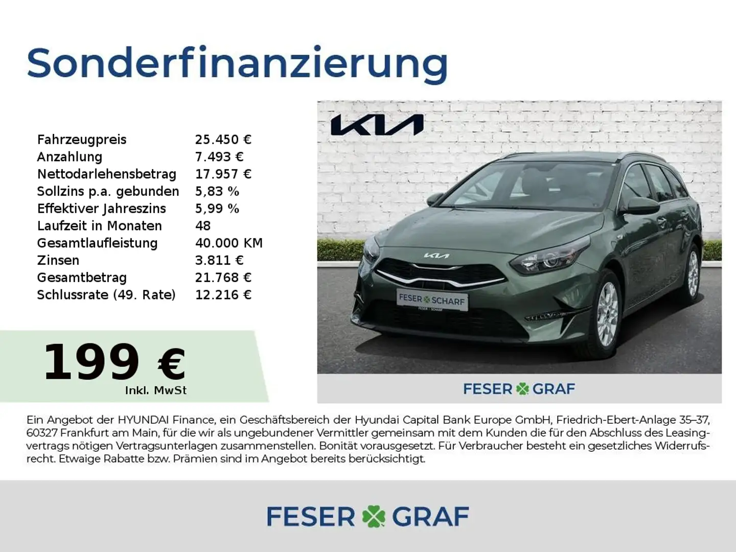 Kia Ceed SW / cee'd SW 1.5T DCT7 VISION KOMFORT+ NAVI Grün - 1