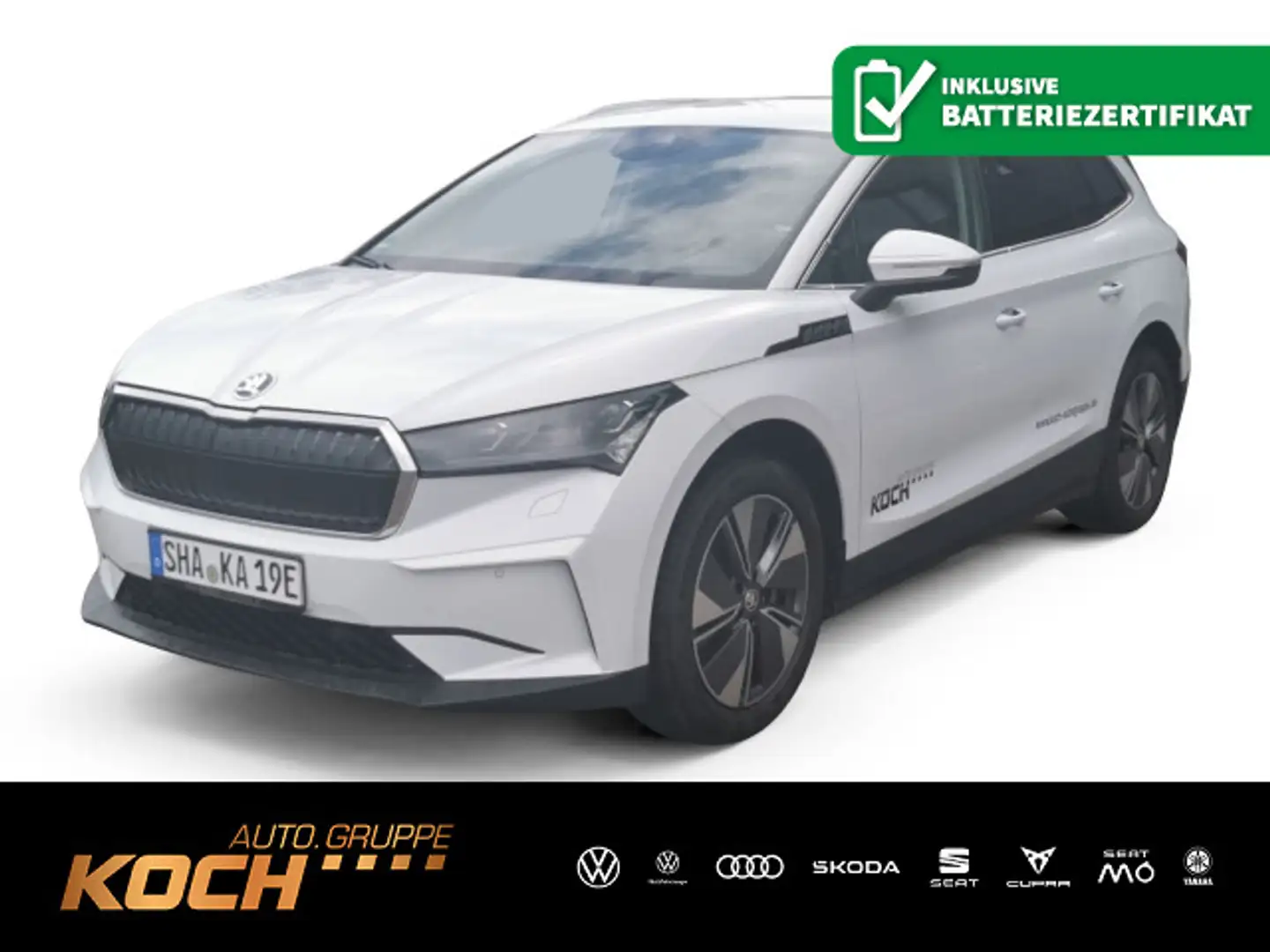 Skoda Enyaq 85*NAVI*MATRIX-LED*WÄRMEPUMPE*AHK*ACC*RFK* White - 1