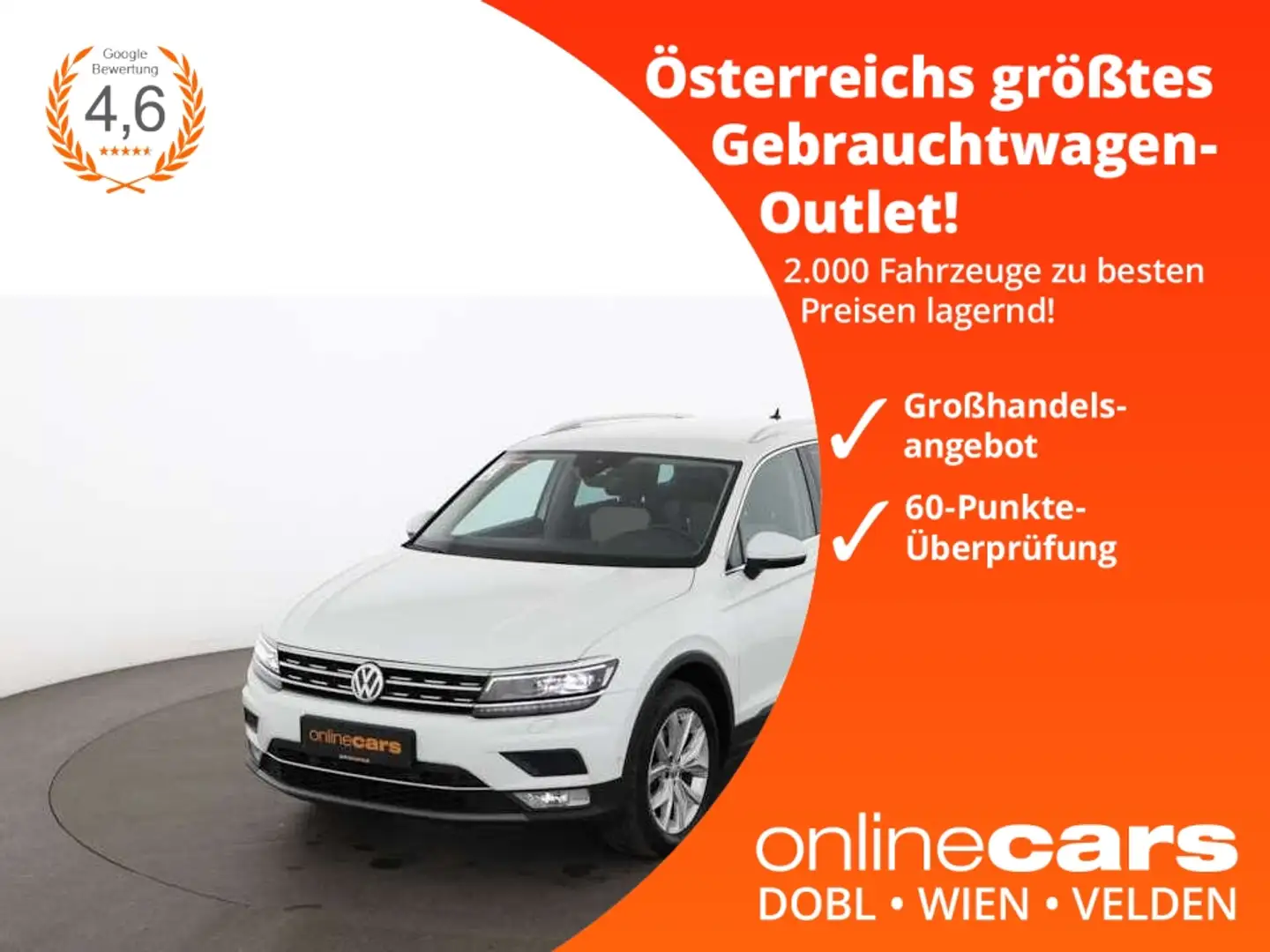 Volkswagen Tiguan 2.0 TDI 4Motion Highline LED AHK RADAR NAV Blanc - 1