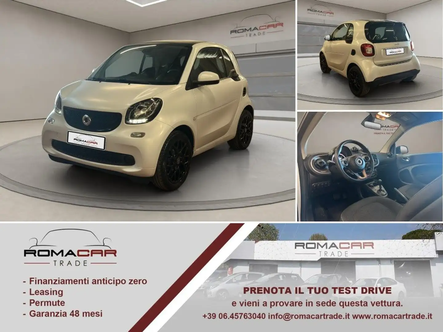 smart forTwo 90 0.9 Turbo twinamic Passion Bianco - 1