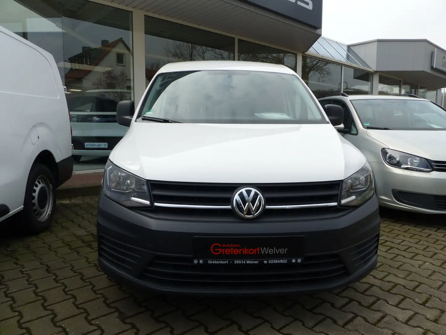 Volkswagen Caddy Kasten, 1. Hand, Navi,Klima,AHK, PDC Weiß - 1