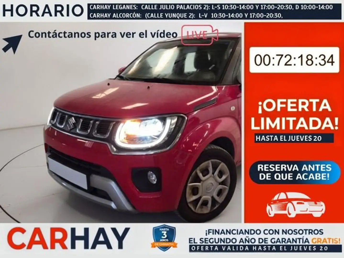 Suzuki Ignis 1.2 GLE Mild Hybrid Rojo - 1