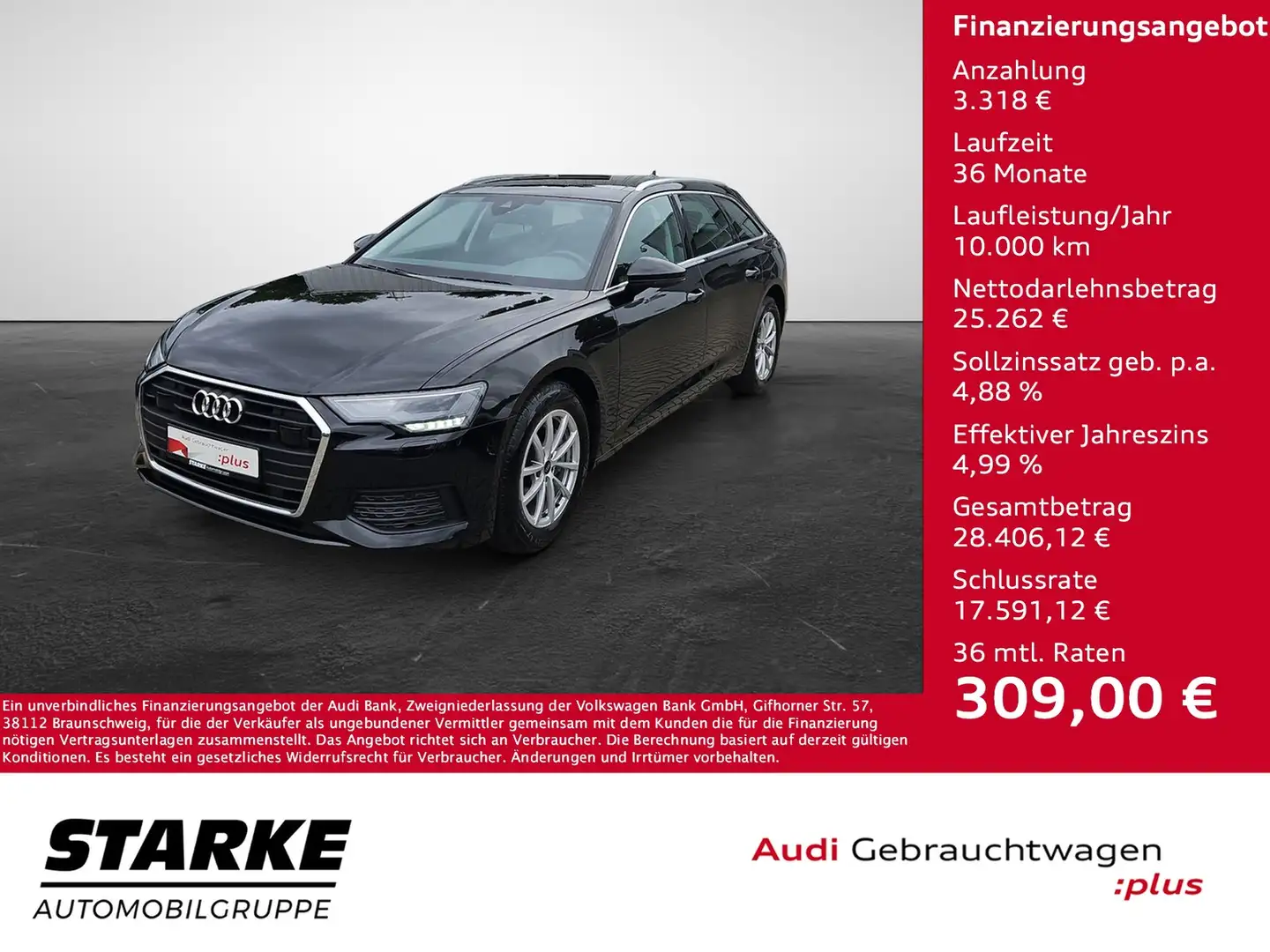 Audi A6 Avant 40 TDI S tronic NaviPlus LED AHK Pano SHZ... Schwarz - 1