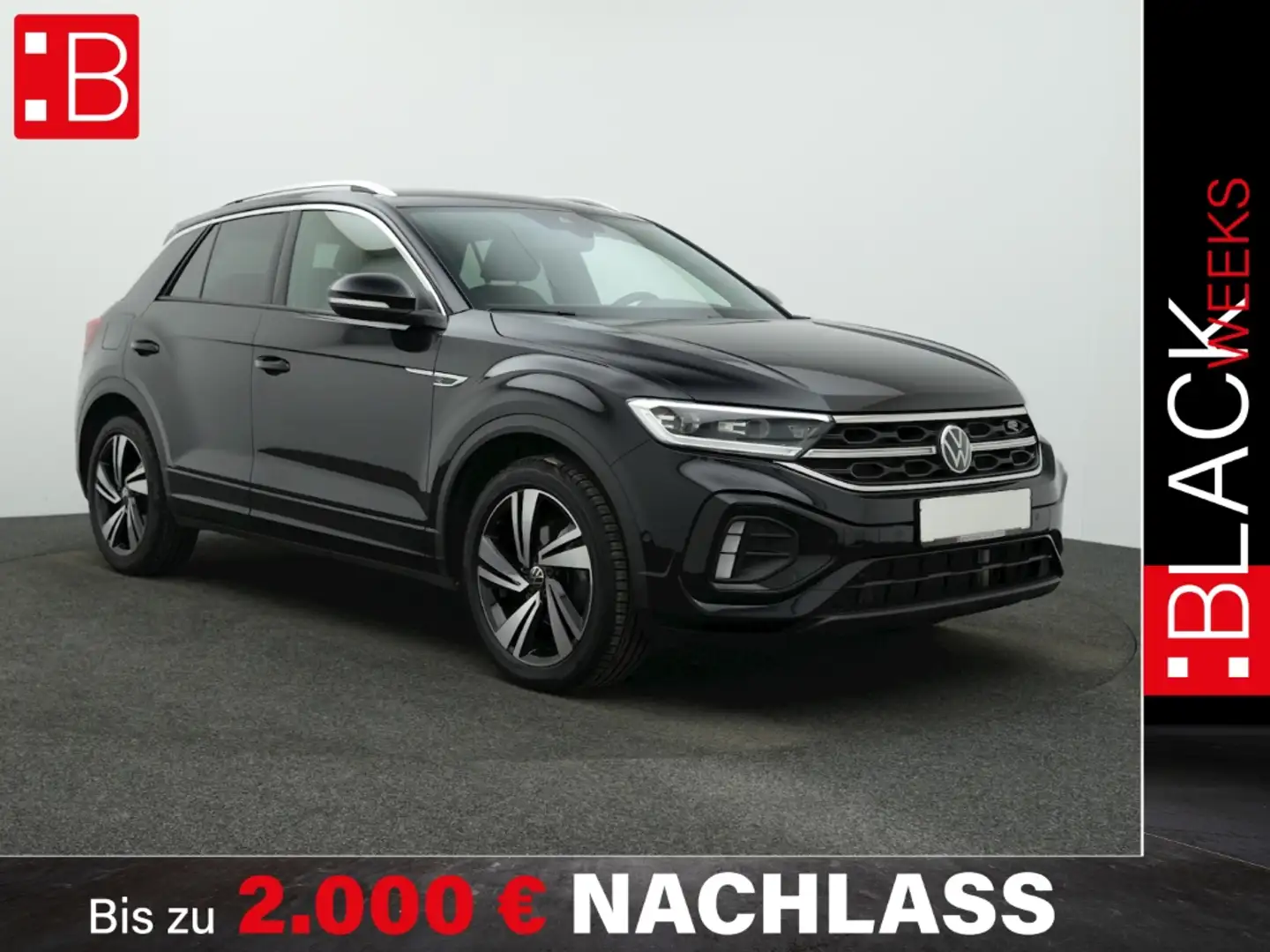 Volkswagen T-Roc 1.5 TSI DSG R-Line AHK NAVI IQ.LIGHT KAMERA NEVADA Schwarz - 1