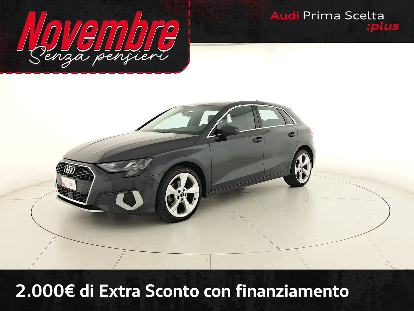 Audi A3 sportback 30 2.0 tdi s line edition s-tronic Gris - 1