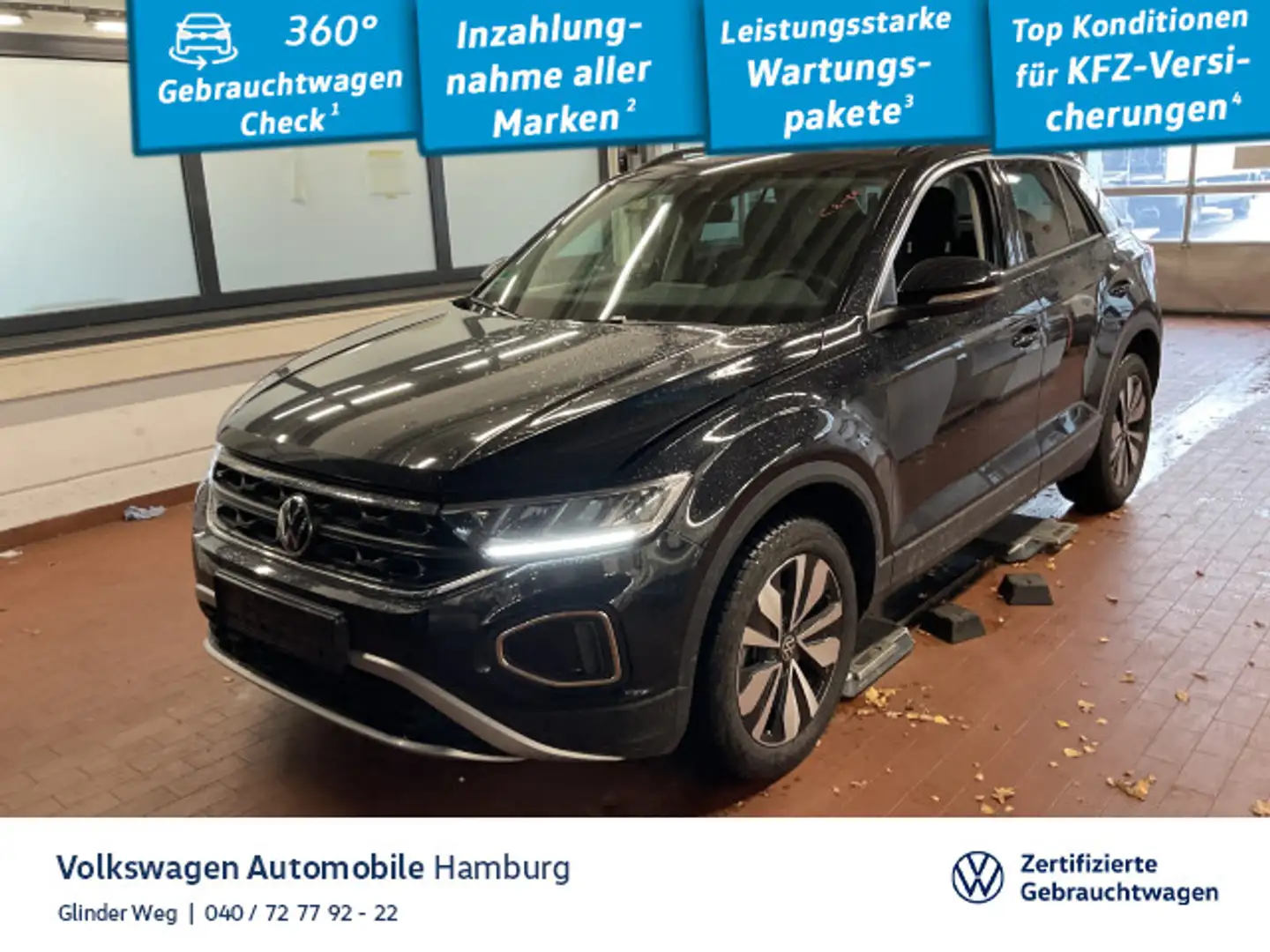 Volkswagen T-Roc 1.0 TSI Goal ParkAssist Ganzjahresreifen A Schwarz - 1