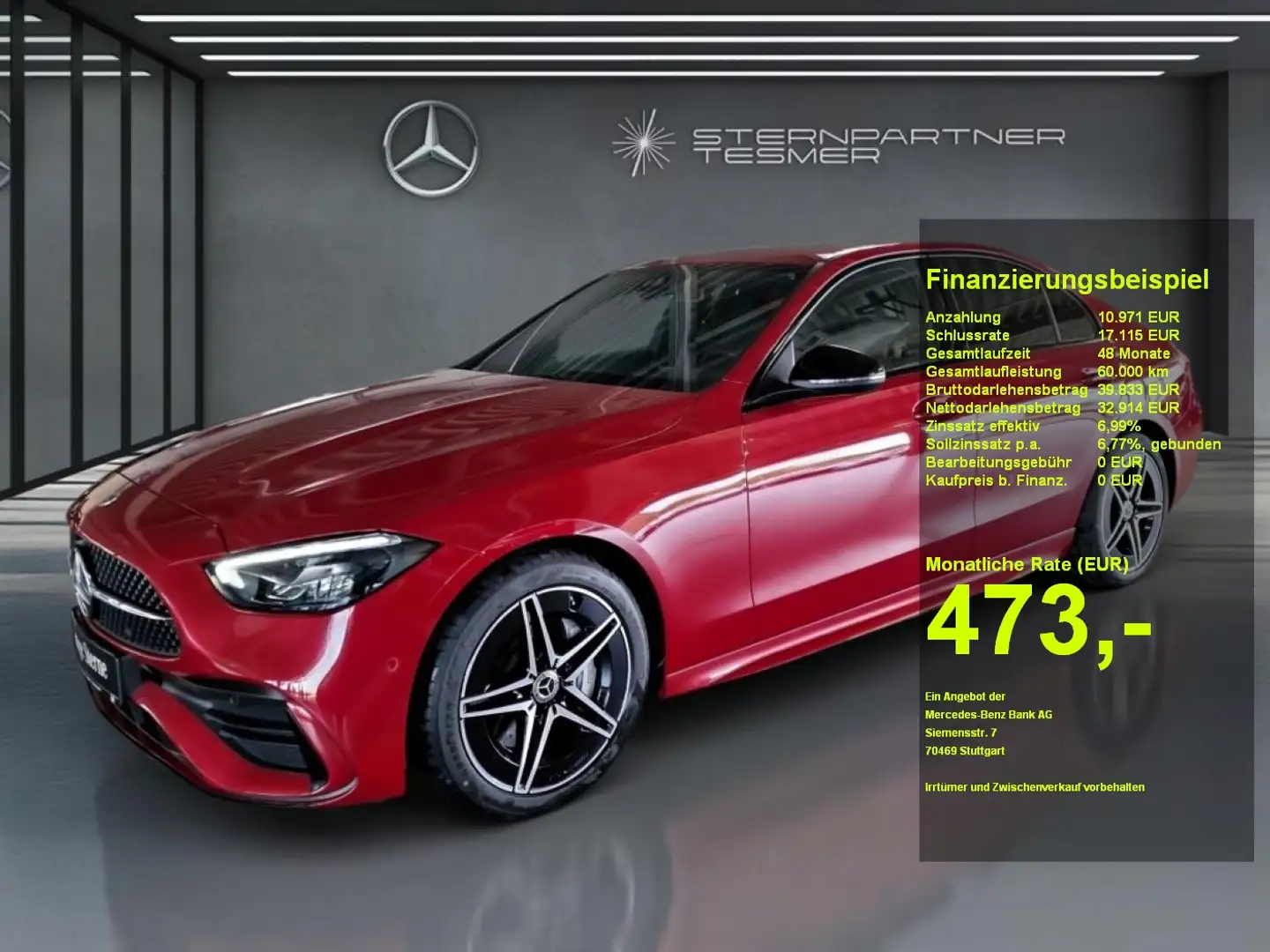 Mercedes-Benz C 200 AMG+MBUX PREMIUM+LED+NIGHT-PAKET+KAMERA Rouge - 1