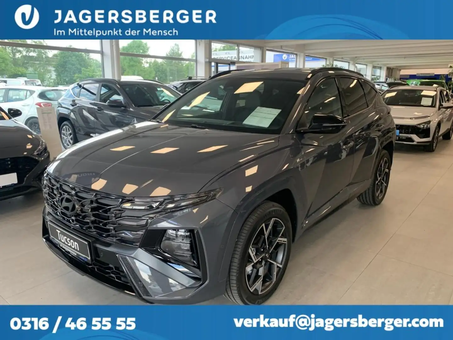 Hyundai TUCSON 1,6 T-GDI HEV 4WD N-Line Aut. Grau - 1