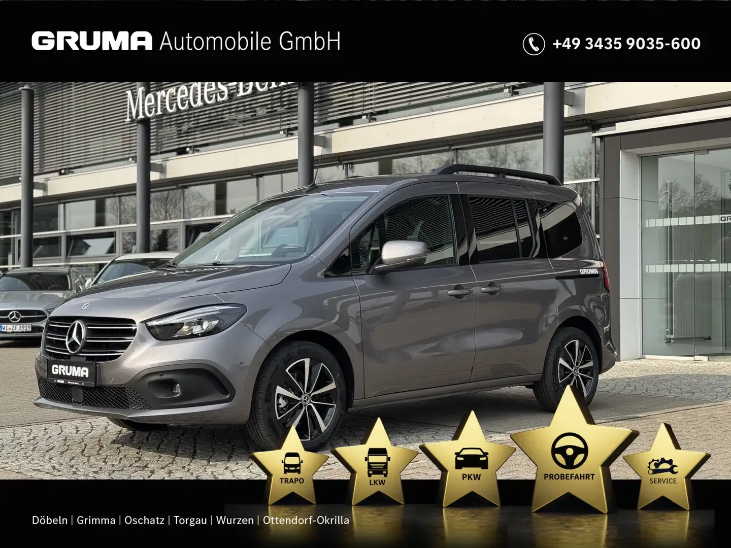 Mercedes-Benz Classe T T 180 d PROGRESSIVE AHZV+LED+NAVI+LENKRADHZG Gris - 1