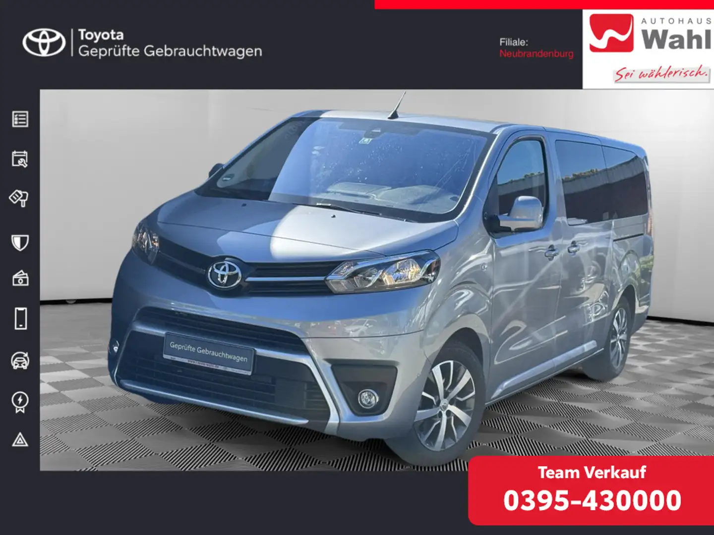 Toyota Proace Verso 2.0 L2 Team Deutschland Silber - 1