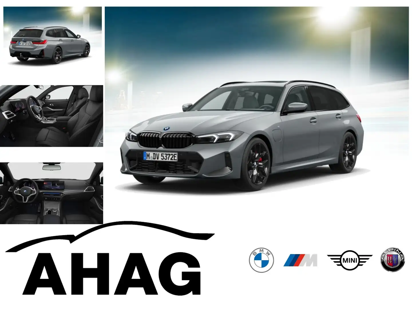 BMW 330 e Touring Automatic Navi Tempom.aktiv Panoramadach Grau - 1