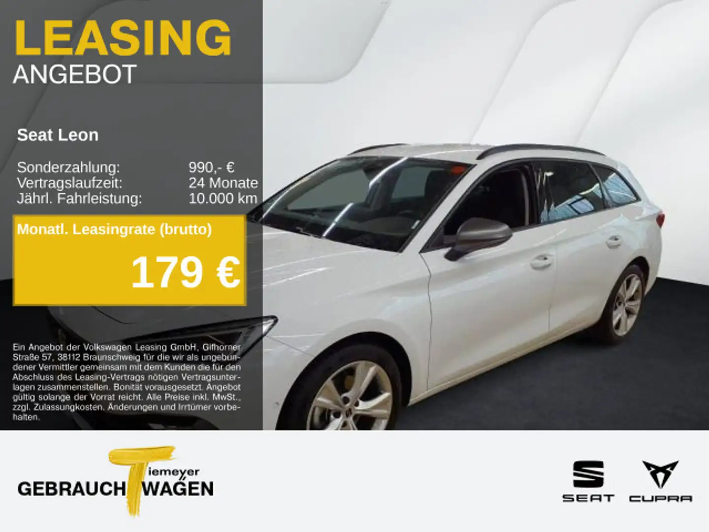 SEAT Leon Sportstourer 1.5 eTSI DSG FR MATRIX SIDE-AS Weiß - 1