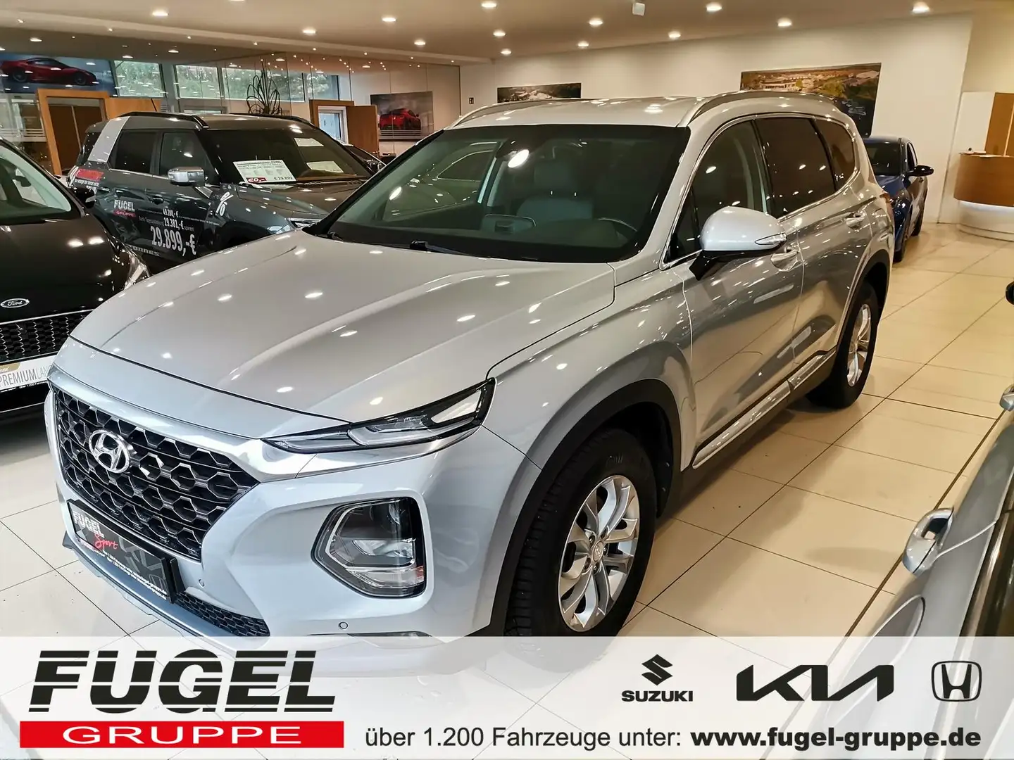 Hyundai SANTA FE 2.0 CRDi Navi|ACC|SHZ Argent - 1