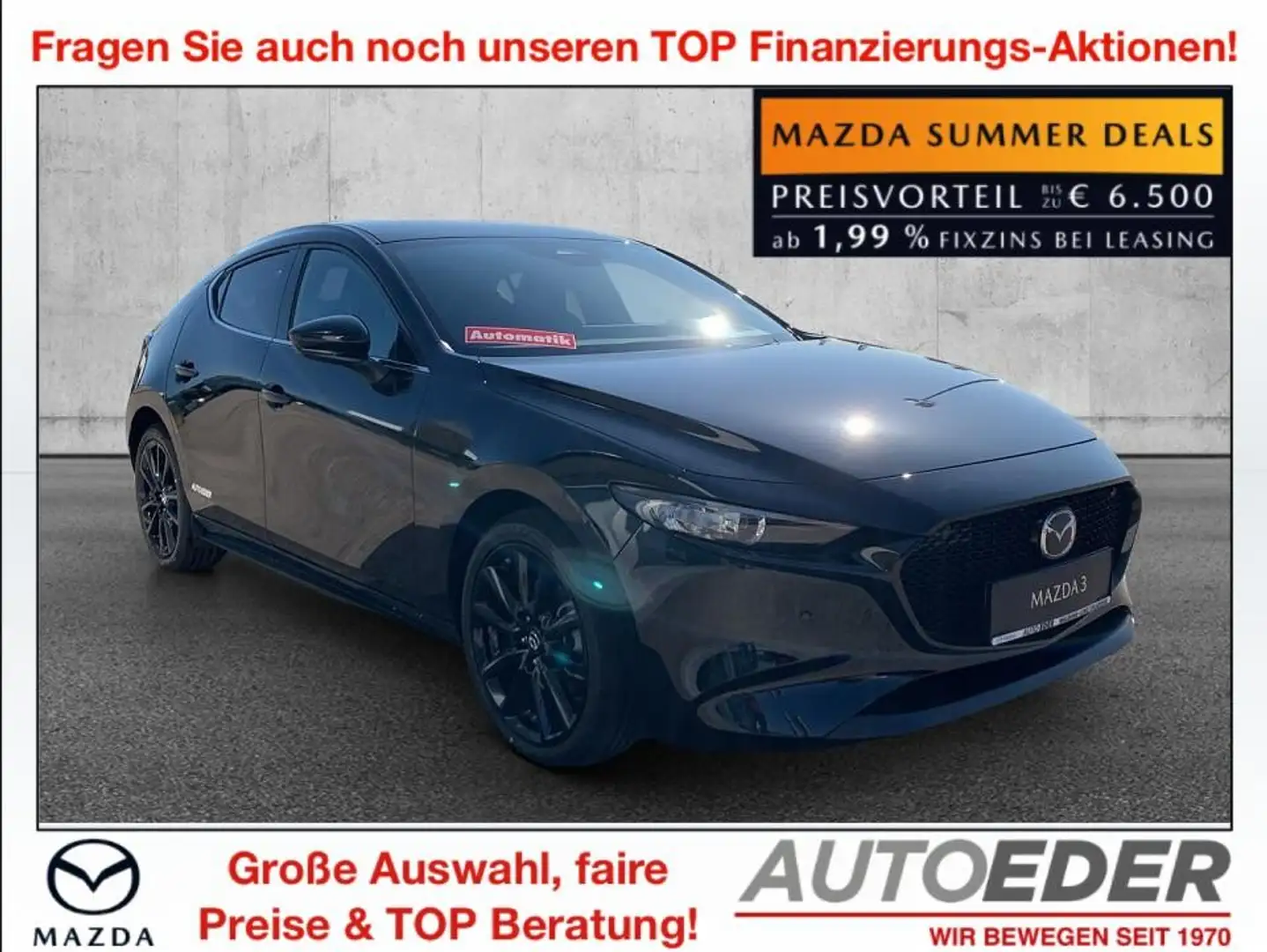 Mazda 3 Mazda3 e-Skyactiv-G140 Homura Aut. Schwarz - 1