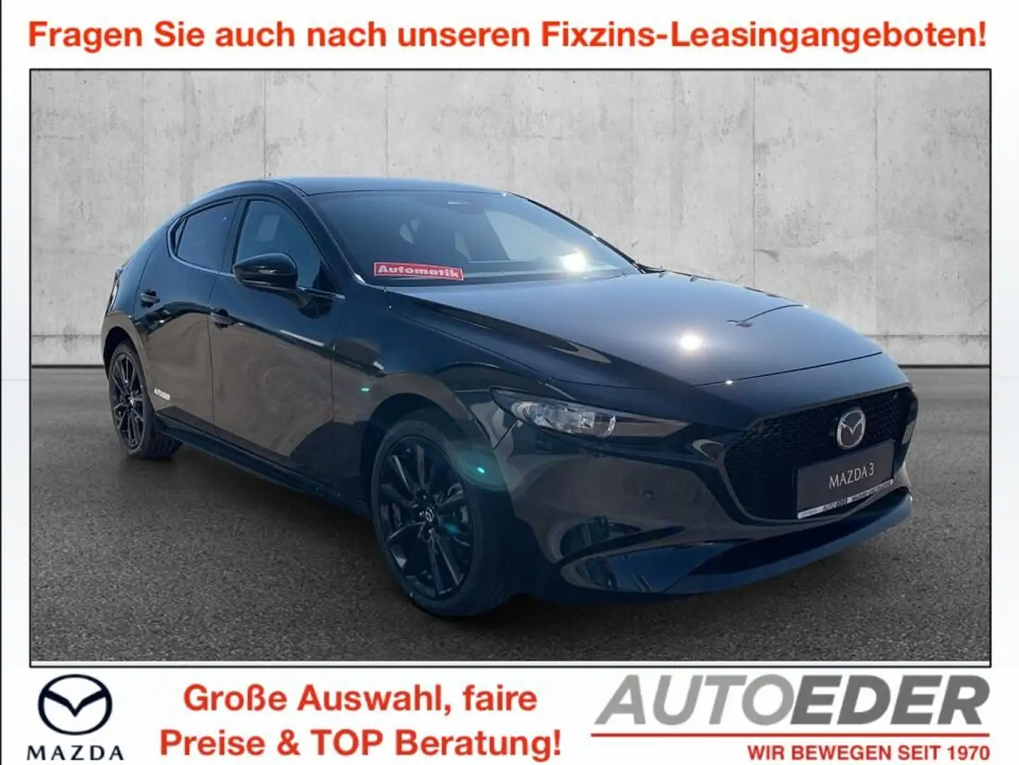 Mazda 3 Mazda3 e-Skyactiv-G140 Homura Aut. Schwarz - 1