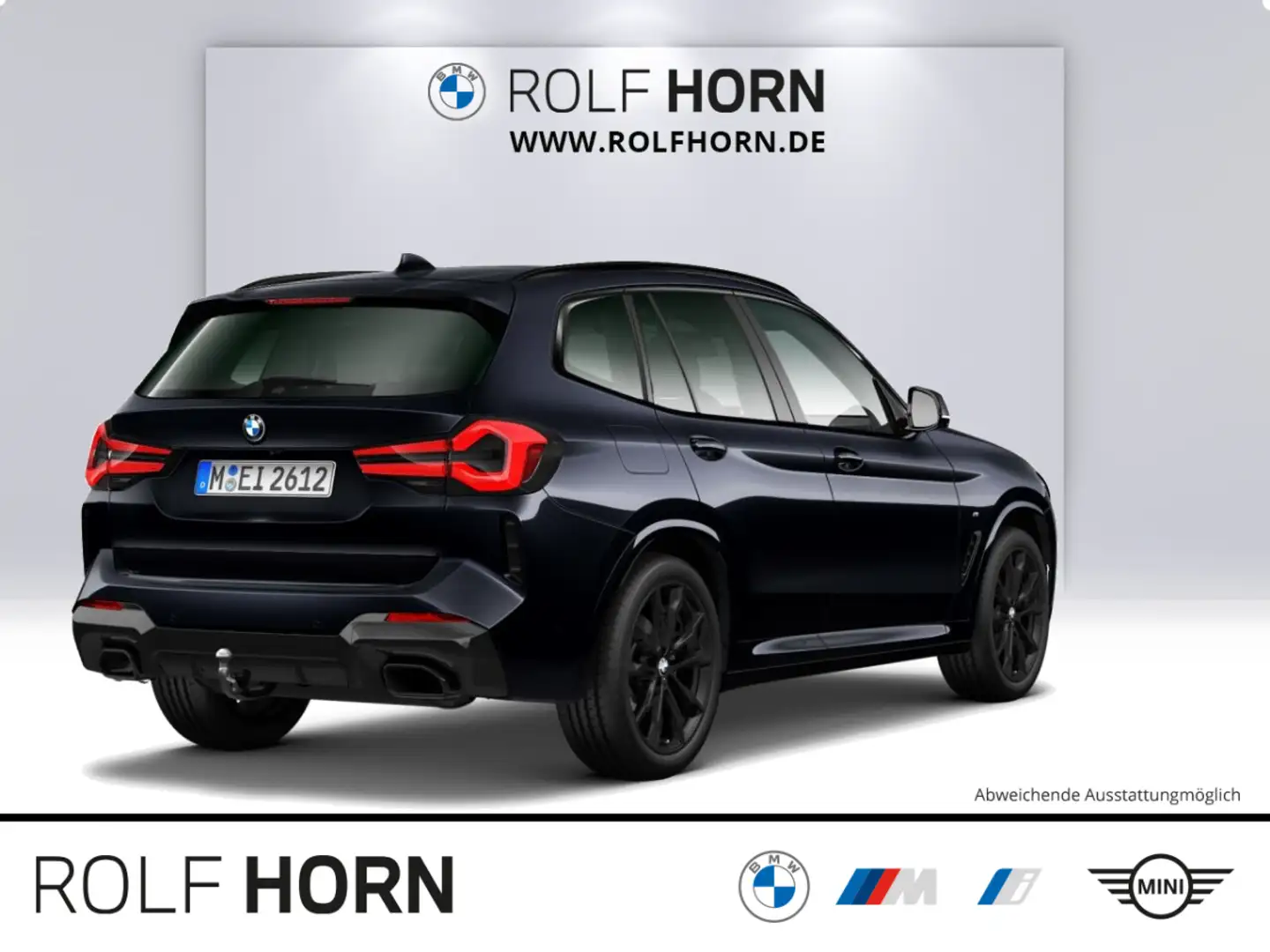 BMW X3 xDrive20d M Sport Autom HeadUp Pano AHK Laser Schwarz - 2
