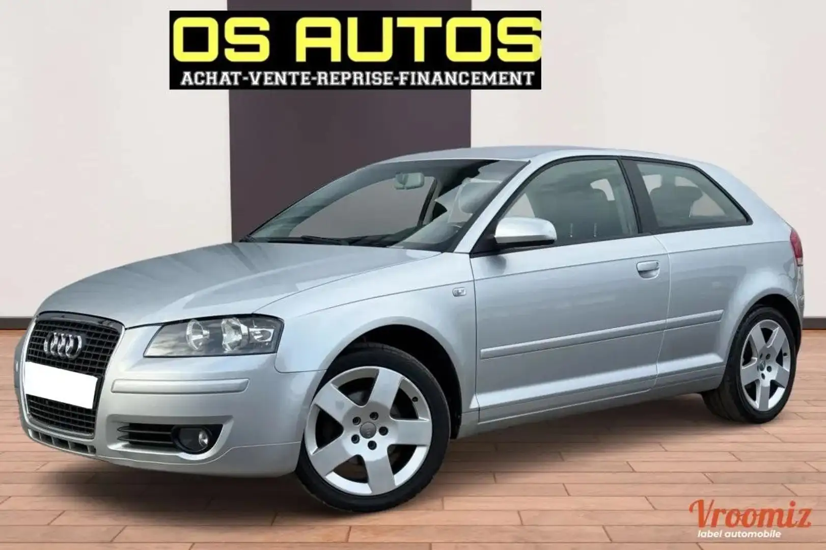 Audi A3 II (8P) 2.0 FSI Ambiente 16V - 9 cv (150 ch) 16V - BVM6 - 3 portes - Gris - 2005 %2B CLIM Grau - 1