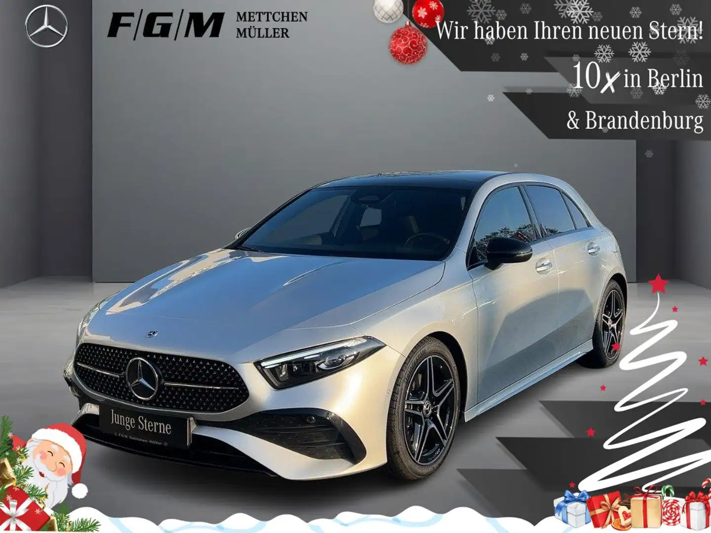 Mercedes-Benz A 180 AMG-Line KeyGo|MBeam|S-Dach|Night|ParkAss. Silber - 1