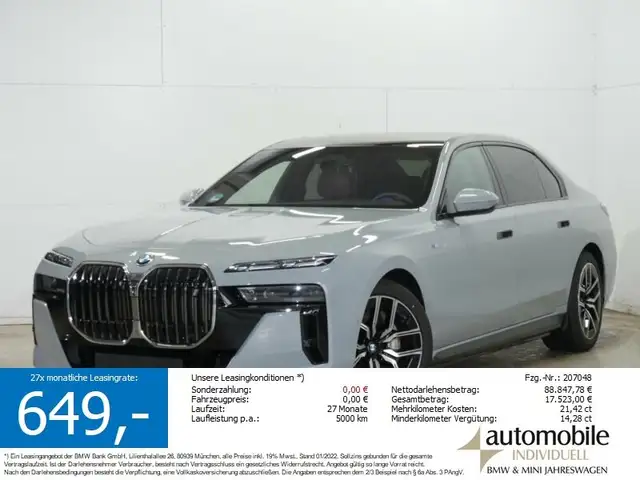 BMW i7 eDr.50 M Sport Fond Entertainment Massage ACC