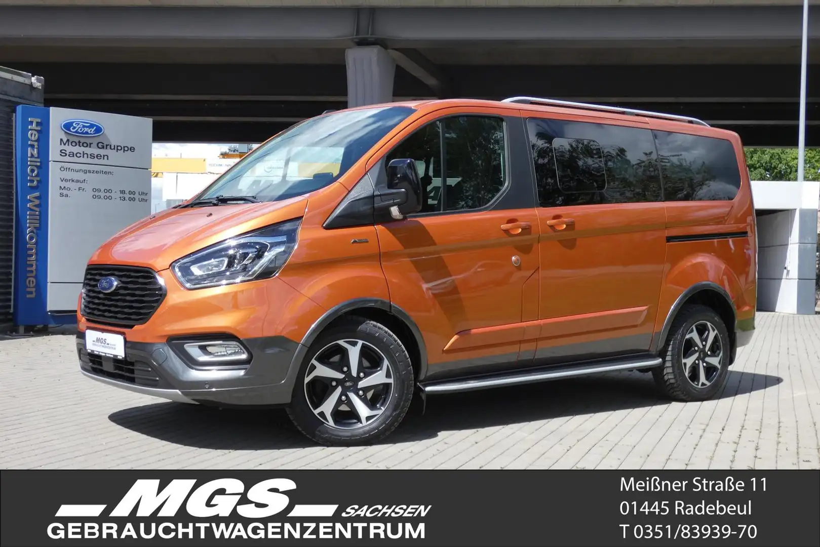 Ford Tourneo Custom 2.0 L1 "Active" #STANDHZG #AHK #GJR #ACC #DAB+ Orange - 1