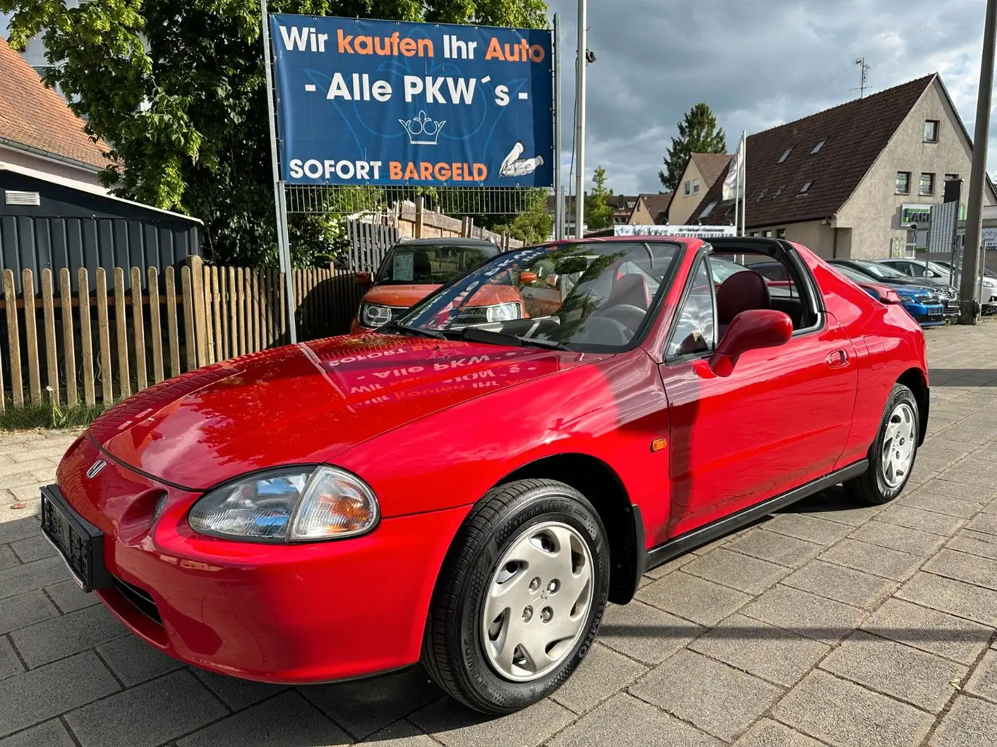 Honda CRX 1.6 ESI Del Sol 2 HAND/ 8 Fach / CABRIO Rouge - 1